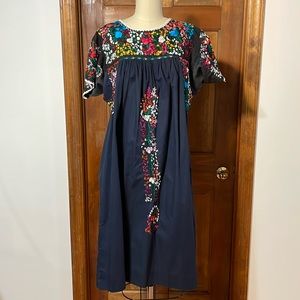 Embroidered Mexican Oaxaca dress